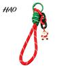 Festive Bag Accessory Christmas Wristlet Keychain, Braided Rope Keychain with Santa Snowman Mobile Decoration Pendant Reindeer Charm, Decorative