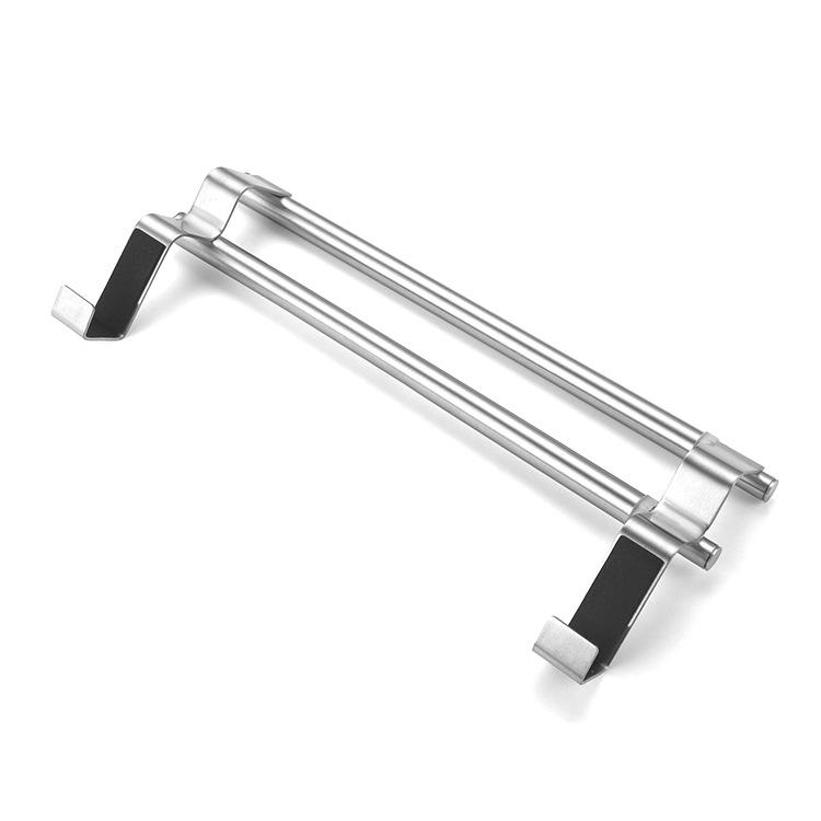 Adjustable Stainless Steel Double Towel Rack and Shelf