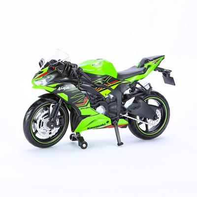 1/12 Kawasaki NIJIA ZX6R Motorrad Legierung Auto Spielzeug Modell Vorderrad Links Rechts Lenkung Hinterrad Federung Fahrzeug Kinder Geschenk