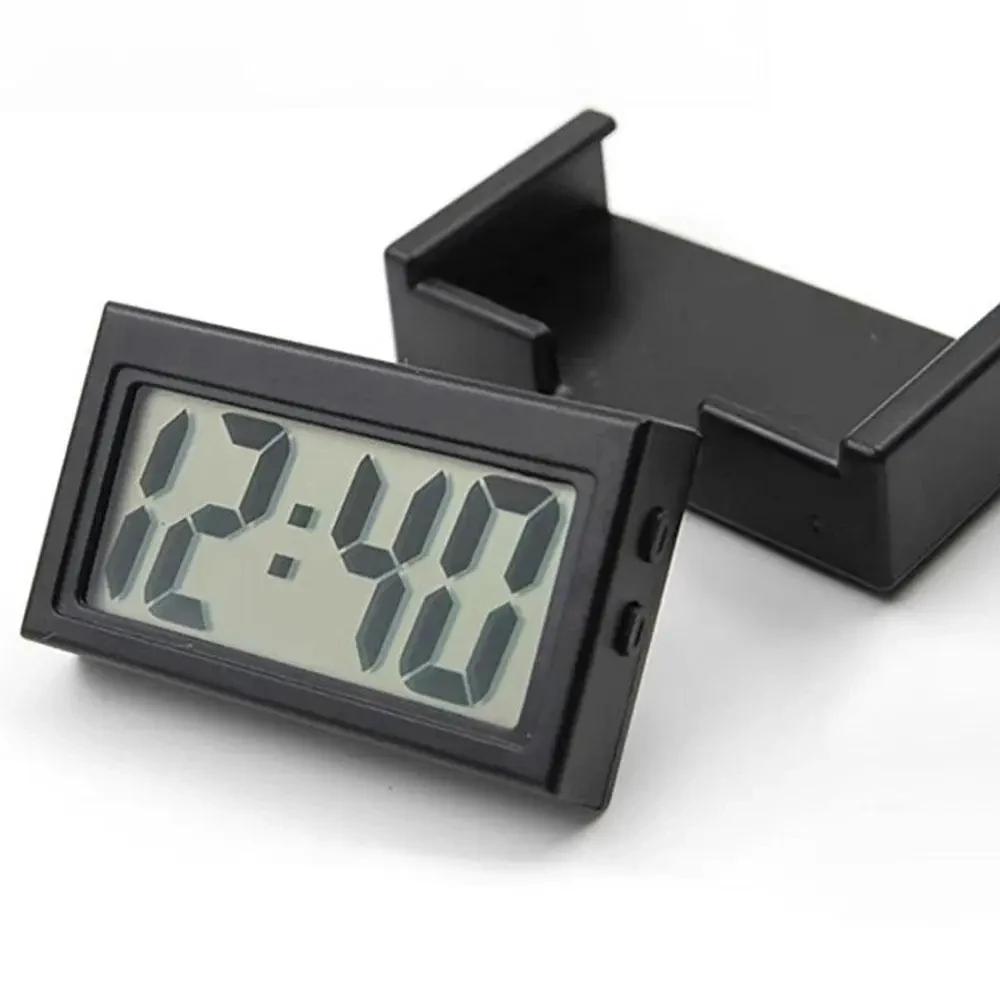 Mini Digitale Klok Auto Dashboard Elektronische Klok Groot Scherm Klok Dashboard Zelfklevend Ornament Voor Vrachtwagen Auto Accessoires
