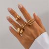 4Pcs Stackable Geometric Rings Set Hug Shape Knuckle Rings Trendy Finger Ring Jewelry  for Women