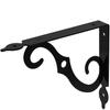 European Style Wrought Iron Triangle Shelf Bracket - Heavy Duty Right Angle Support