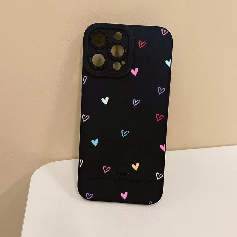 A Colorful Small Heart-Shaped Eye Black Pattern Phone Case For Samsung Galaxy S26 S25 S24 S23 Ultra S22 S21 S20 Plus FE Cover