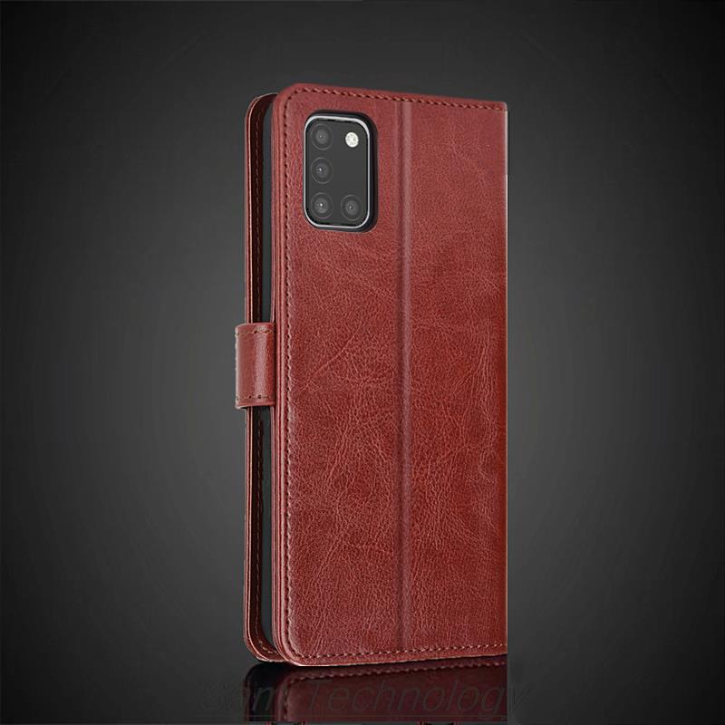 Card Holder Cover Leather Case for Samsung Galaxy A31 A315F A315G Pu Leather Flip Cover Retro Wallet Case Business Fundas Coque