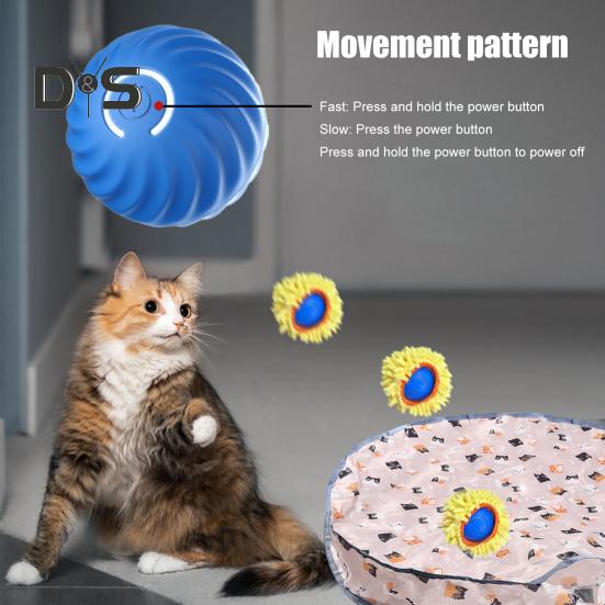 Διαδραστικά Παιχνίδια Γάτας για Γάτες Εσωτερικού Χώρου Μπάλα Γρήγορης Κύλισης Παιχνίδι Κρυφτού Παιχνίδια Μπάλες Γάτας με Πατάκι Παιχνιδιού 28 Ιντσών Διασκέδαση Γάτας Εσωτερικού Χώρου