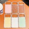 For iPhone 17 Pro Max Case Rhinestone Edge Glitter Back TPU+PC IMD Phone Cover