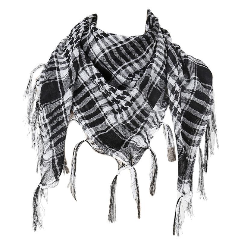 124A Ørken Shemagh Tørklæde Blødt Med Kvast Arabisk Hovedtørklæde Unisex Keffiyeh Bandana Unisex Hovedindpakning Arabisk Tørklæde Hovedbeklædning