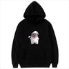 Sleeping Hamster Meme Graphic Print Hoodie Women Long Sleeve Pullover with Pocket Korean Style Loose Casual Streetwear Women Top