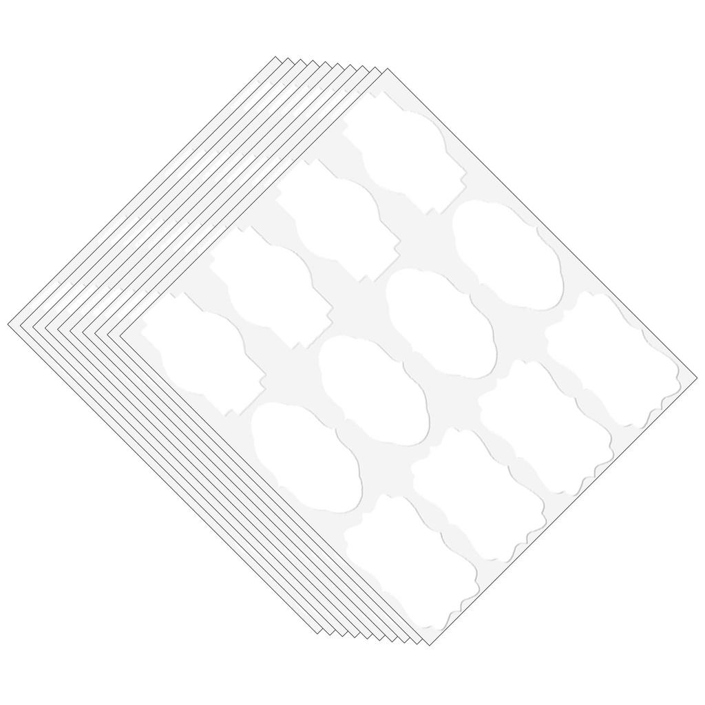 Išgalvotos formos kraft etiketės buteliams 120 vnt. Pagrindinės butelių etiketės konservavimui, laikymo dėžutei ir Kalėdų dovanų pakavimui