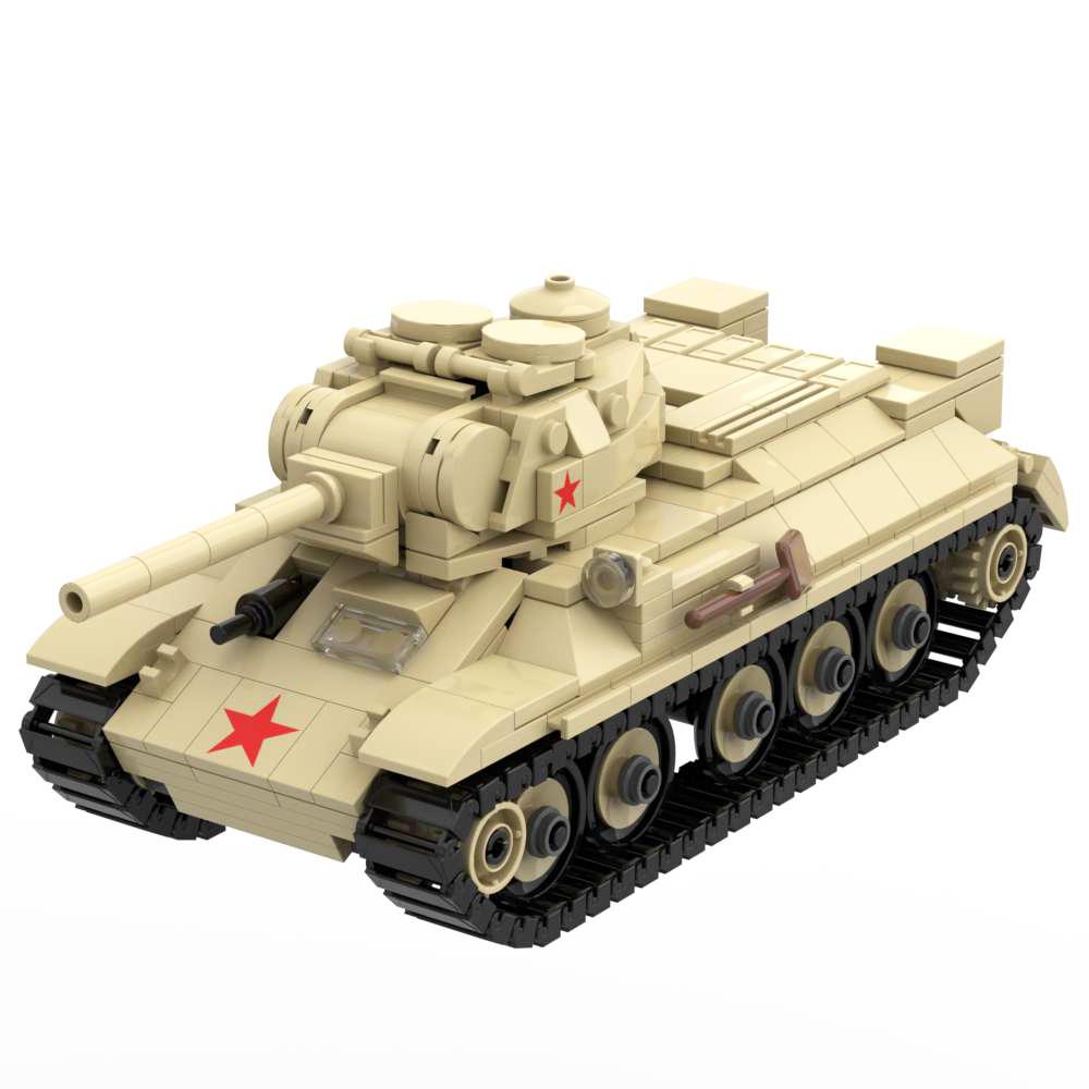 T-34 ww2 Tank Winter Camouflage Building Block Toy Soviet Army 1943 Military Bricks Set T34 Compatible with Brands