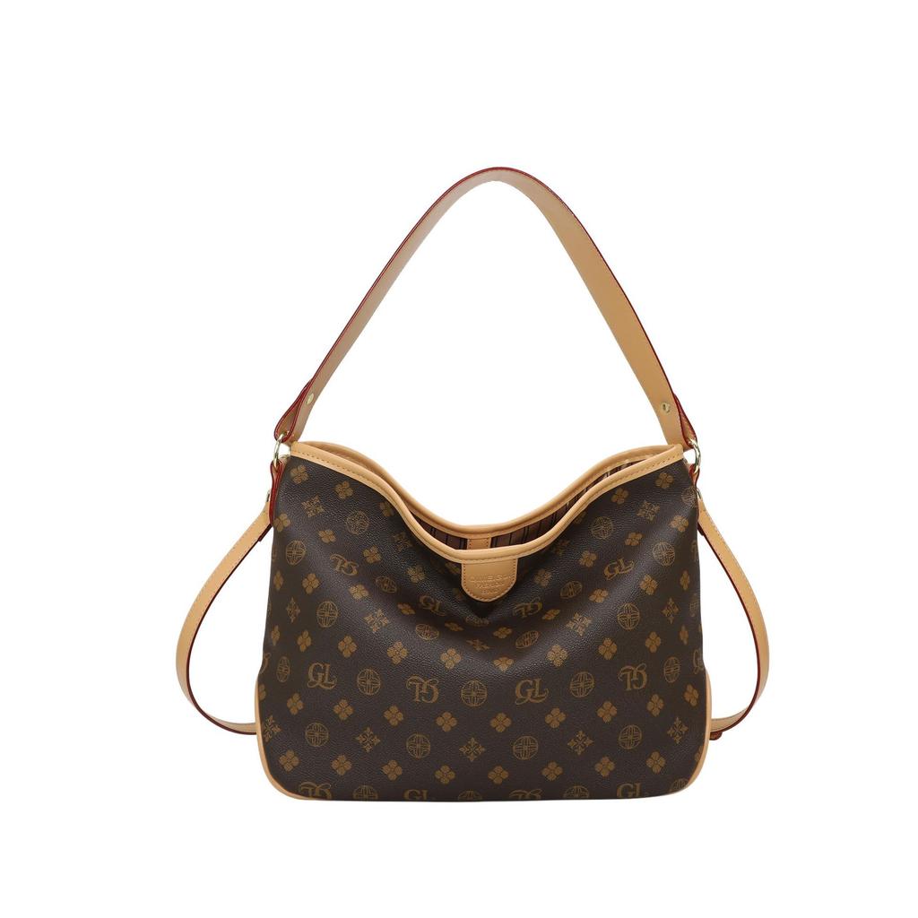 Vintage large capacity bag shoulder bag commuter classic fashion printed messenger bag tide