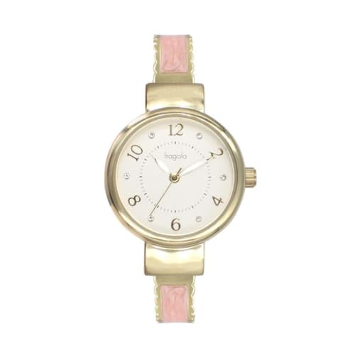 

Follow (Follow) Watches Follow fragola Marble Epoxy Bangle Watch N03023S-3 PK Women s Pink
