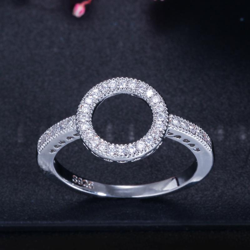 J0098 Micro-Set Zircon Ring, Simple Personalized Ring Hand Jewelry
