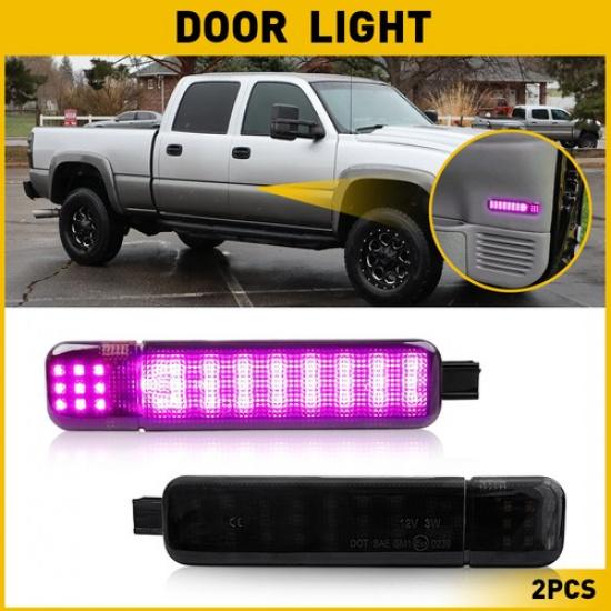 

2* Purple Panel Light Reflector Rear-Door For Chevrolet GMC Truck SUV Escalade V