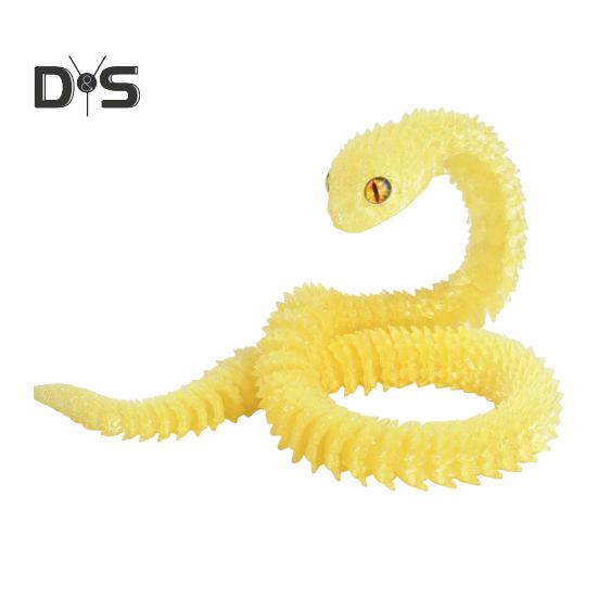 

30 см/40 см/60 см 3D-печатный орнамент в виде змеи с подвижными соединениями прикроватная тумбочка змея игрушка-розыгрыш декор стола 30cm жёлтый