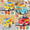 Multifunctional School Bus Light Sound Educational Toy For Toddlers Boys And Girls