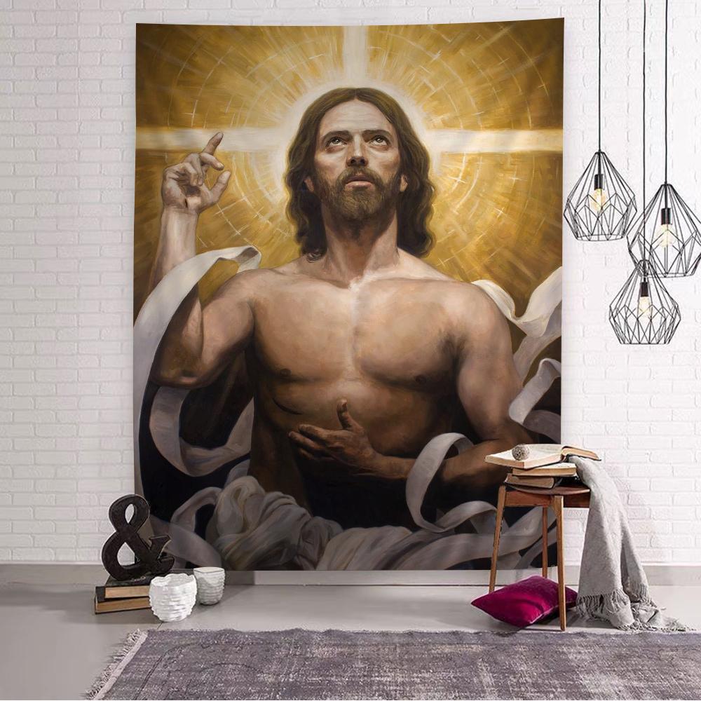 Cristo Jesus Hanging Bohemian Tapestry Indian Buddha Wall Decoration Witchcraft Bohemian Hippie Cheap Hippie Wall Hanging