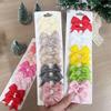 10Pcs/Set New Cute Solid Ribbon Bowknot Hair Clips For Baby Girls Handmade Bows Hairpin Barrettes Headwear Kids Hair Accessories Quality