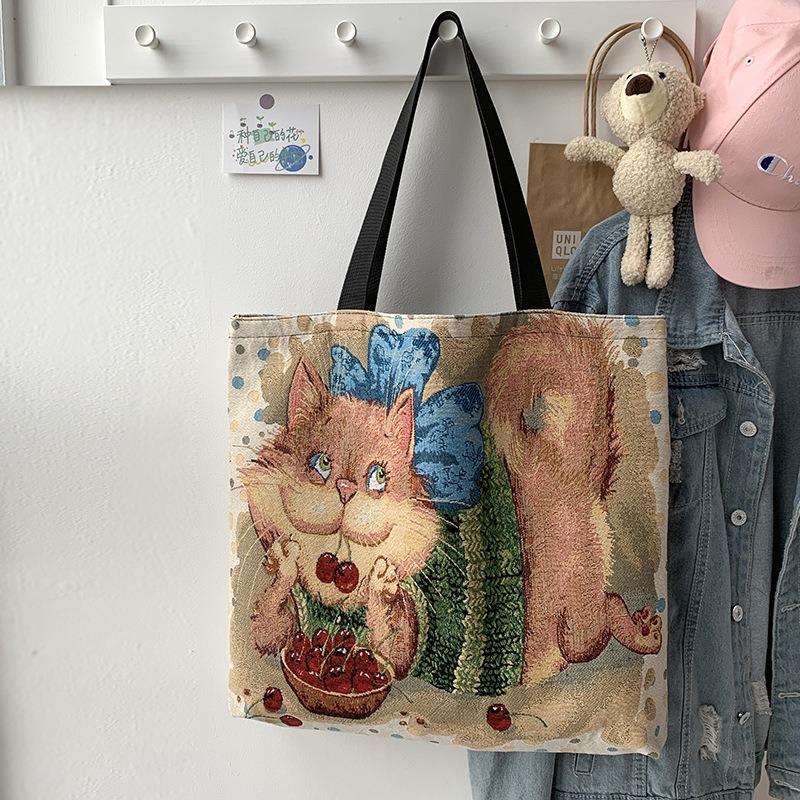 Tragetasche mit großem Fassungsvermögen und bedrucktem Muster