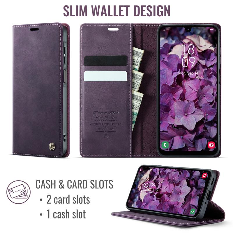 Magnetic Flip Leather Phone Case For Samsung Galaxy S25 FE S24 S23 Plus S22 S21 S20 Ultra A17 A56 A36 A16 A55 A35 A15 A54 A34 A14 A53 A13 Wallet Cover