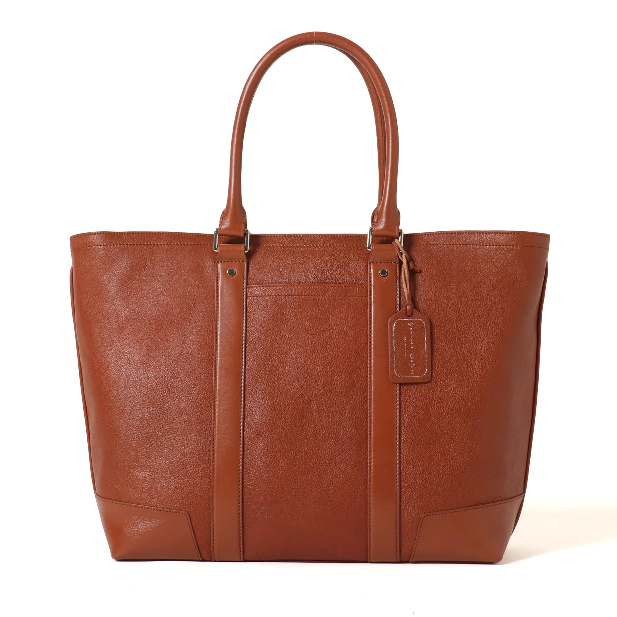 

[G Genuine Leather] Genuine Leather Business Bag, Naturally Grained Leather, Men s Large Capacity A4 Tote Bag, Crossbody Bag, 2-Way, Camel