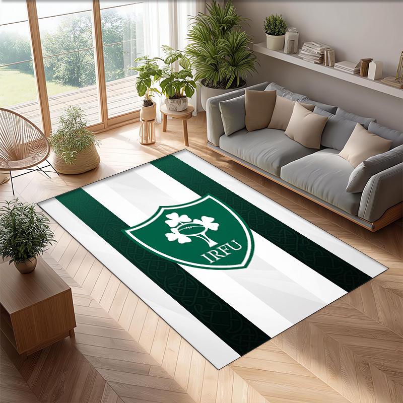 Ireland Rugby Crystal Velvet Carpet Soft Anti?Slip Floor Mat Comfortable Home Living Room Bedroom Decor Rug