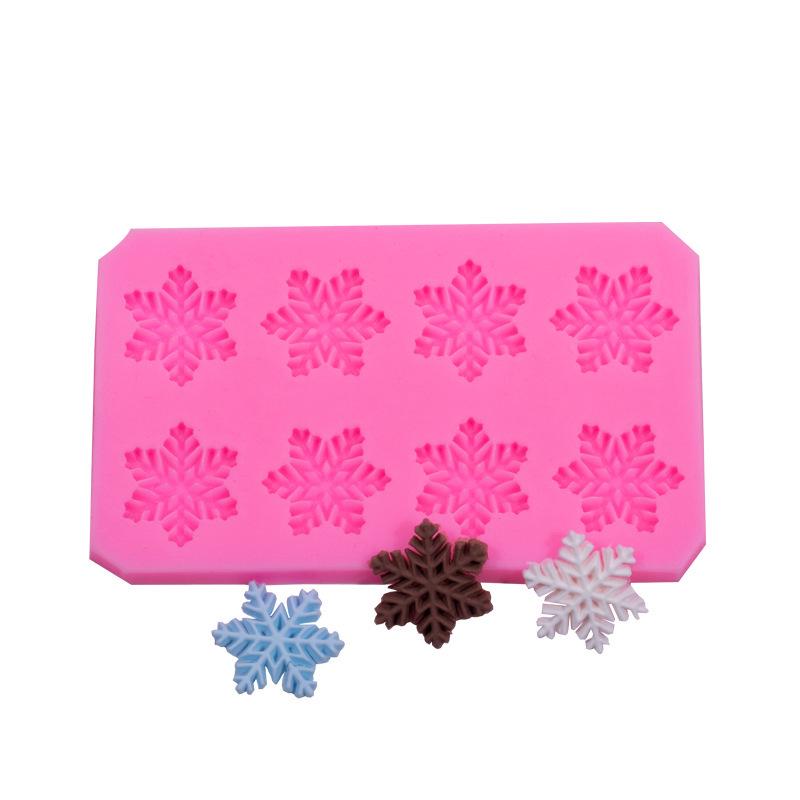 Christmas Snowflake Silicone Molds for Cake, Chocolate, DIY Baking & Decoration