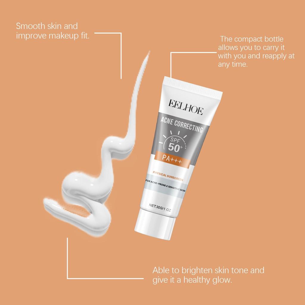 Deep Hydration Sunscreen Cream SPF 50+ UV Whitening Cream Korean Moisturizing Skin Care Tool for All Skin Type Cosmetics 30g