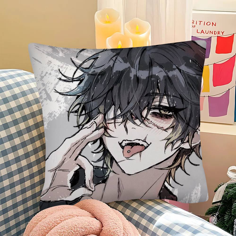 1Pc Slow D-Damage Anime Pillow Case Fashion Square Pillowcase Bedroom Sofa Room Ins Decoration Leisure
