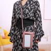 Fashion Touch Screen Women Cell Phone Bag Shoulder Transparent Card Holders Girl Handbag Ladies PU Leather Clutch Wallets Purse