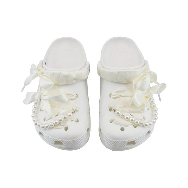 Crocs Classic Clog Pearl Girlish SDS EVA Clogs Unisex White