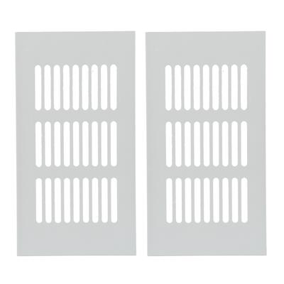 Air Vent Grille Heat Dissipation Aluminum Alloy Silver Rectangular Ventilation Grille Cover for Cabinet Closet RV Camper