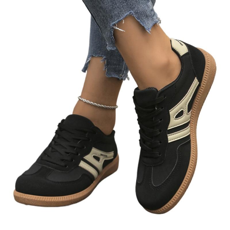 Fashion Plus Size 2025 New Hot Sale Women's Vulcanized Sneakers Mixed Colors Lace Up Outdoor Sports Comfortable & Versatile Casual Shoes