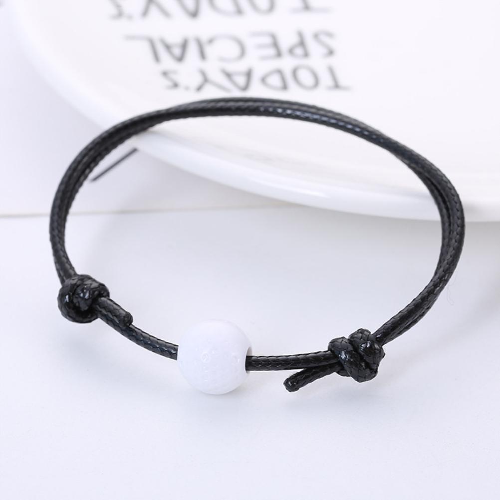 7Pcs Sports Ball Bracelet Basketball Soccer Volleyball Rugby Baseball Tennis Beads Bracelets Adjustable Inspirational
