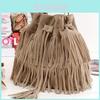 Pu Water Bucket Bag With Tassel For Daily Casual Use