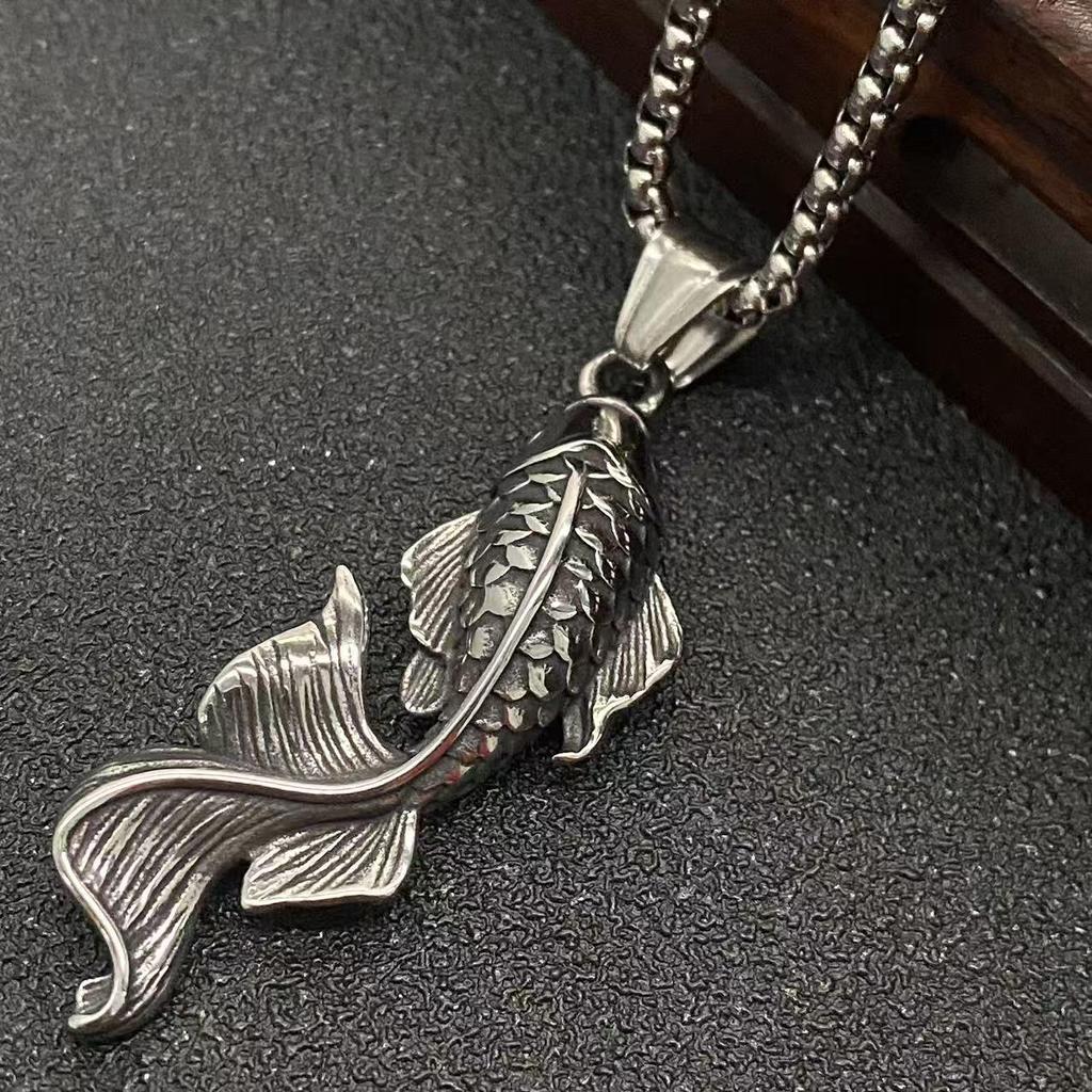 Retro Chinese Style Old Style Goldfish Koi Necklace for Women