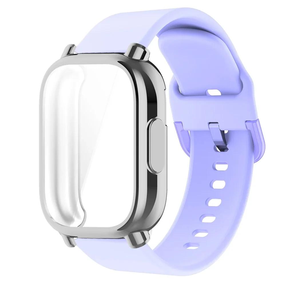 22mm Silicone Strap With Case For Xiaomi Redmi Watch 5 Active Lite Smart Watch Wrist Band TPU Case For Redmi Watch 5 Active Lite