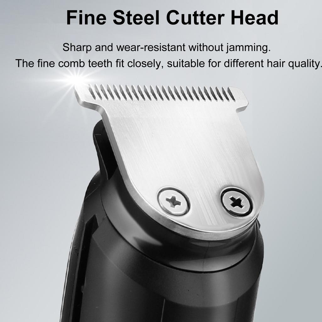 5 in 1 Electric Hair Trimmer for Men, Cordless Rechargeable Whole Body Hair Trimming Machine with Digital Display, Suitable for Beard Nose Chest Shavi