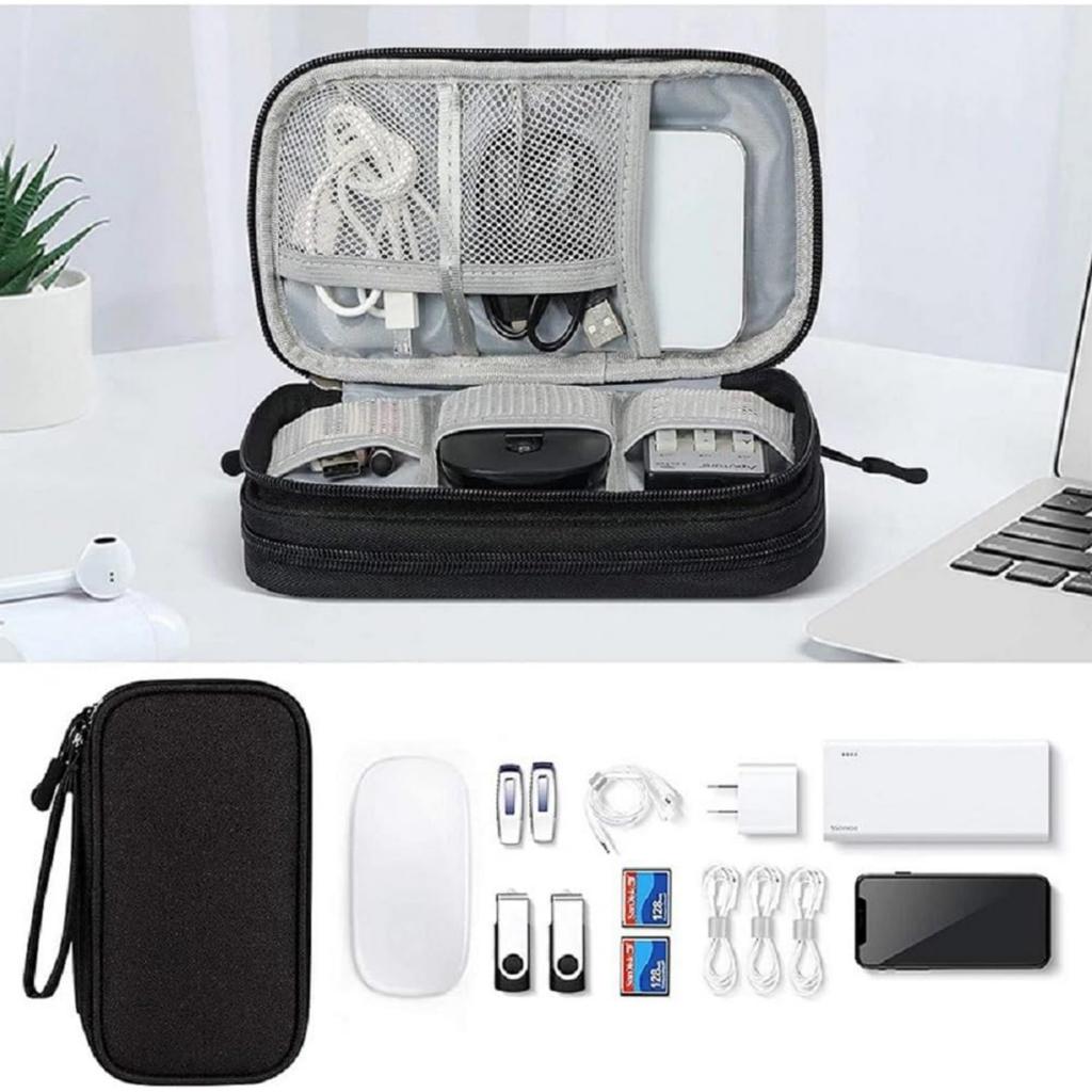 Electronic Organizer Bag,Waterproof Portable Travel Cable Storage Bag,Multifunctional Cord Storage Case for USB Drive,Dard Drive, Power Bank,Charger