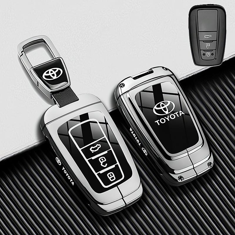 Car Key Case Cover Shell Fob For Toyota CHR Hilux Fortuner Land Cruiser 200 Camry Corolla Crown RAV4 Highland Key Chain