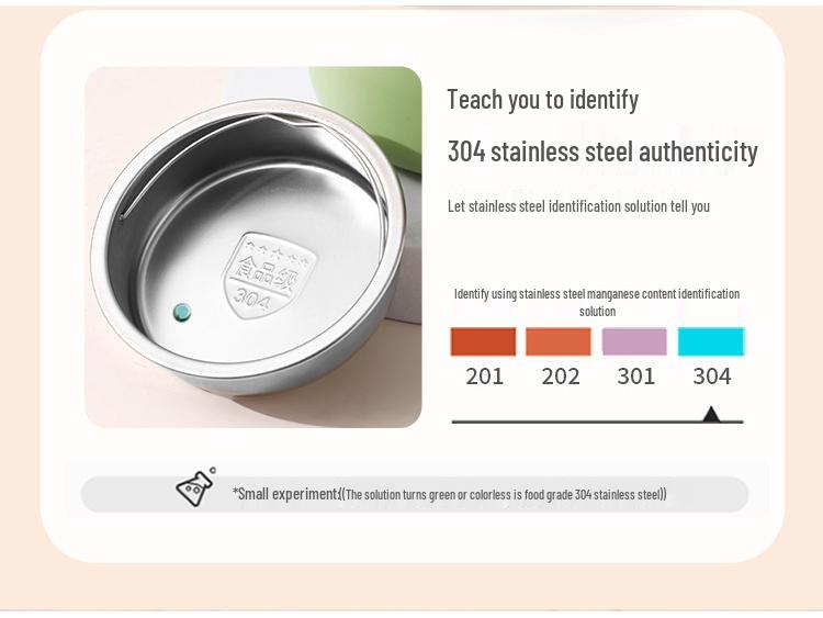 304 Stainless Steel Double-Layer Leak-Proof Insulated Bento Lunch Box with Food Compartments