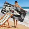 Cow Cat Siamese Print Beach Towel, Large Soft Quick Dry Towel for Beach Camping Swimming