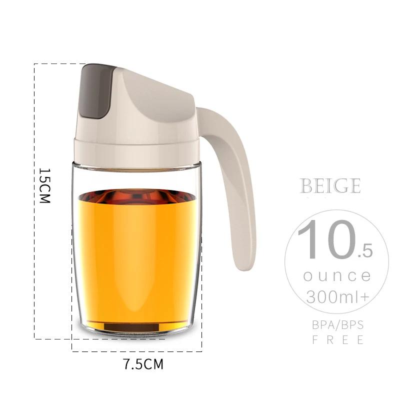 300/600/630ML Kitchen Glass Oil Bottle Dispenser Automatic Opening Closing Bottles For Oil And Vinegar Honey Olive Oil Container