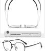 Stylish Retro Metal Glasses Frame: High-End Non-Magnetic Titanium Round Myopia Glasses for Men & Women