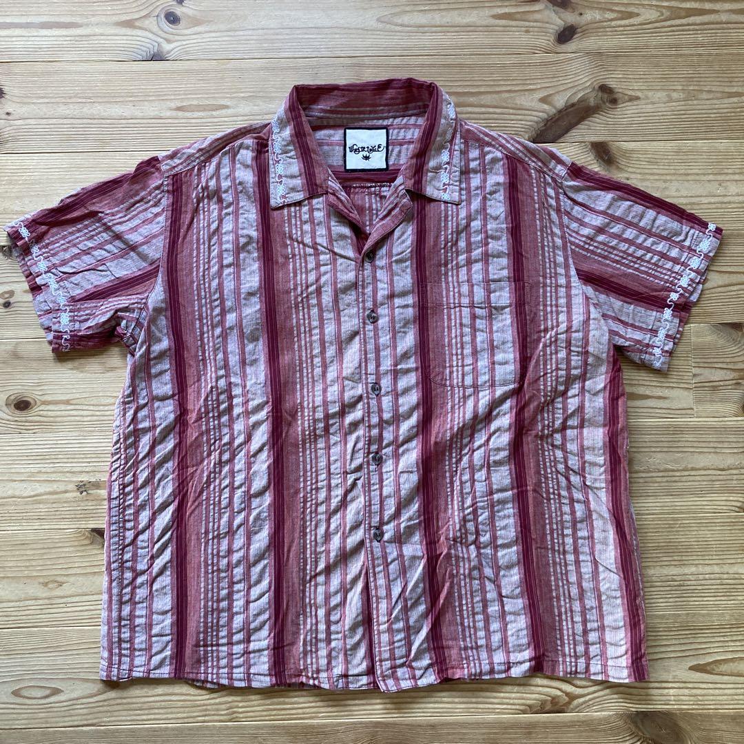 

[Б/У] Редкая рубашка waste с двойным открытым воротником