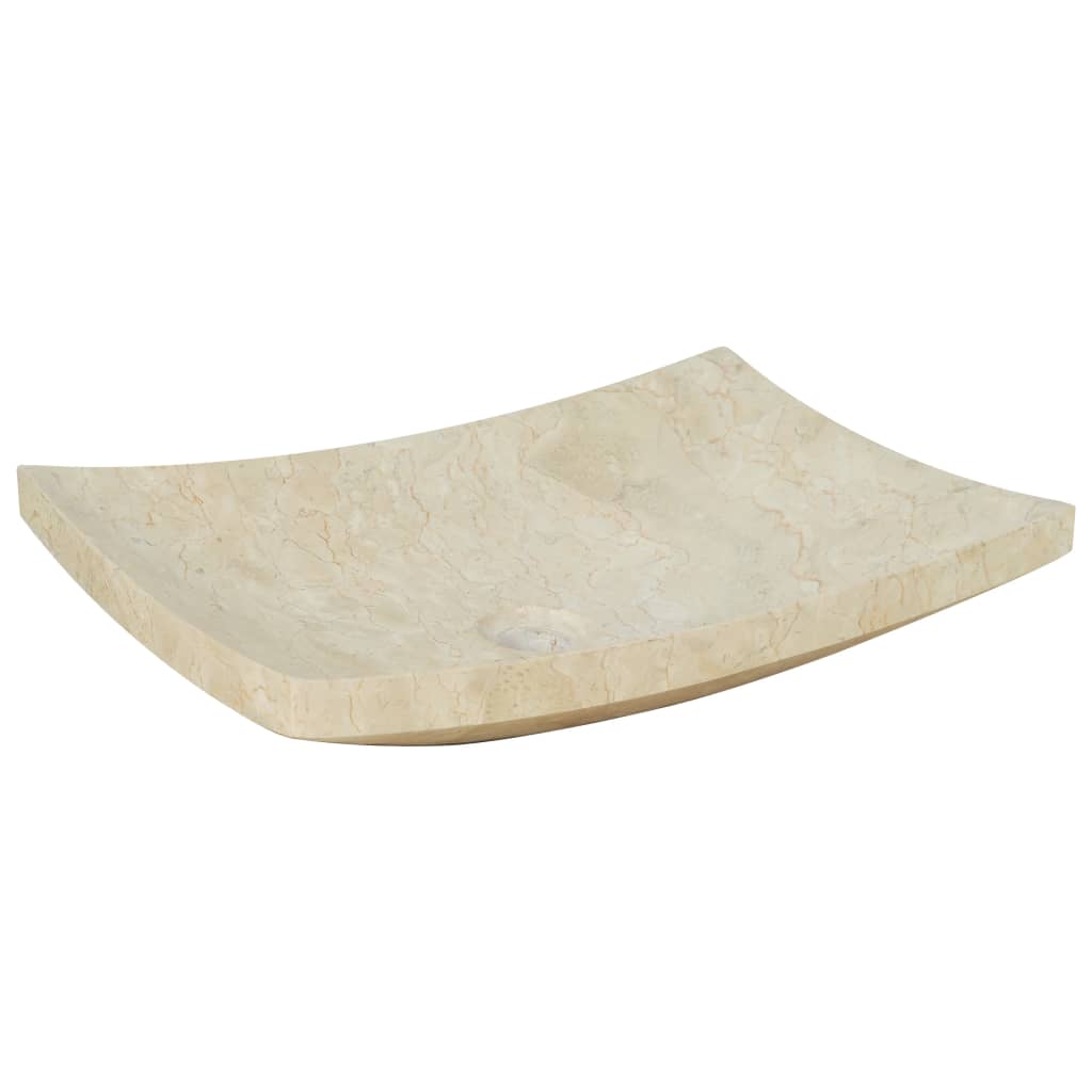Wash Basin 50 X 35 X 12 Cm Cream Colored Marble