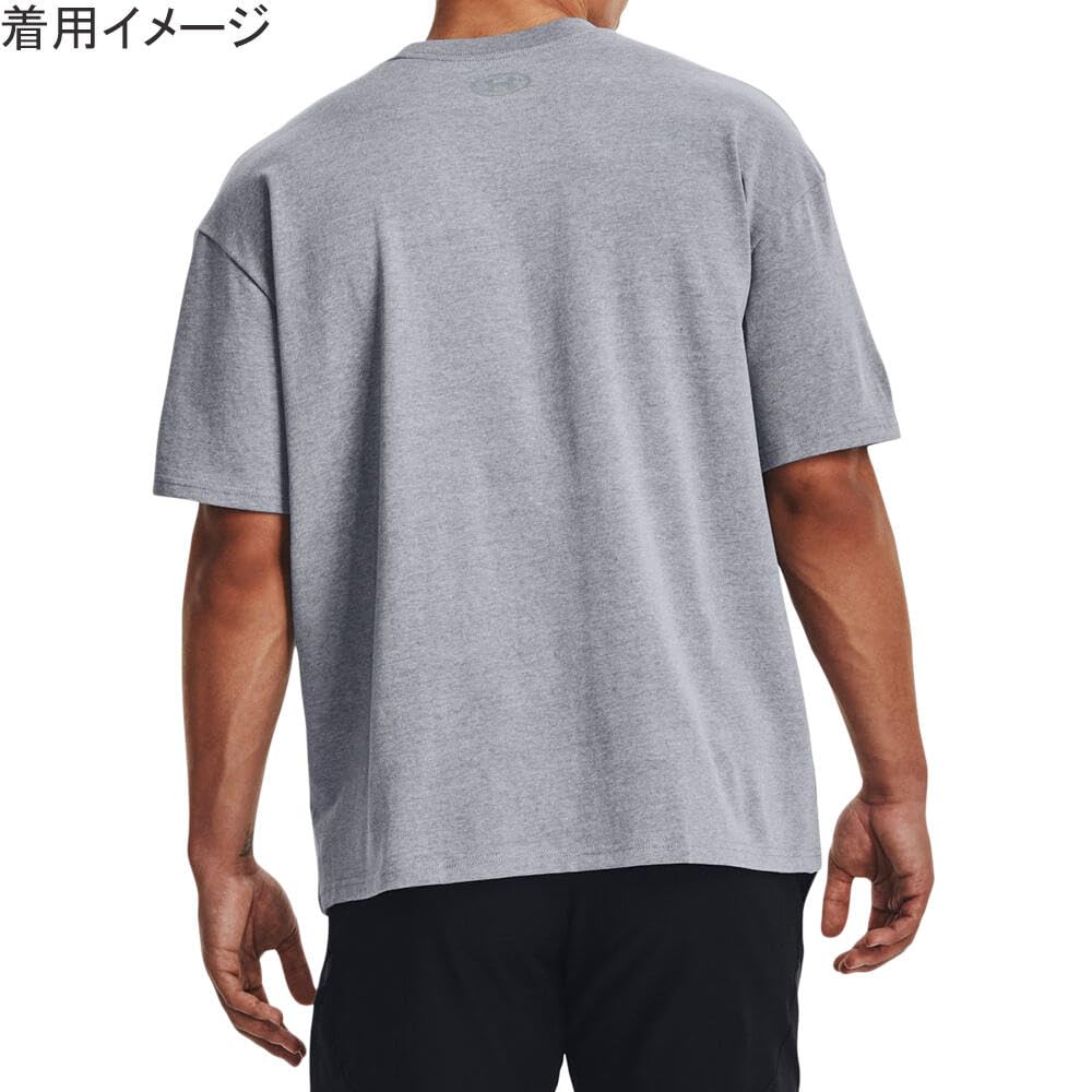 UA OVERSIZE SUMMIT HW SS Steel Light Heather Greenwood SM [Under Armour]