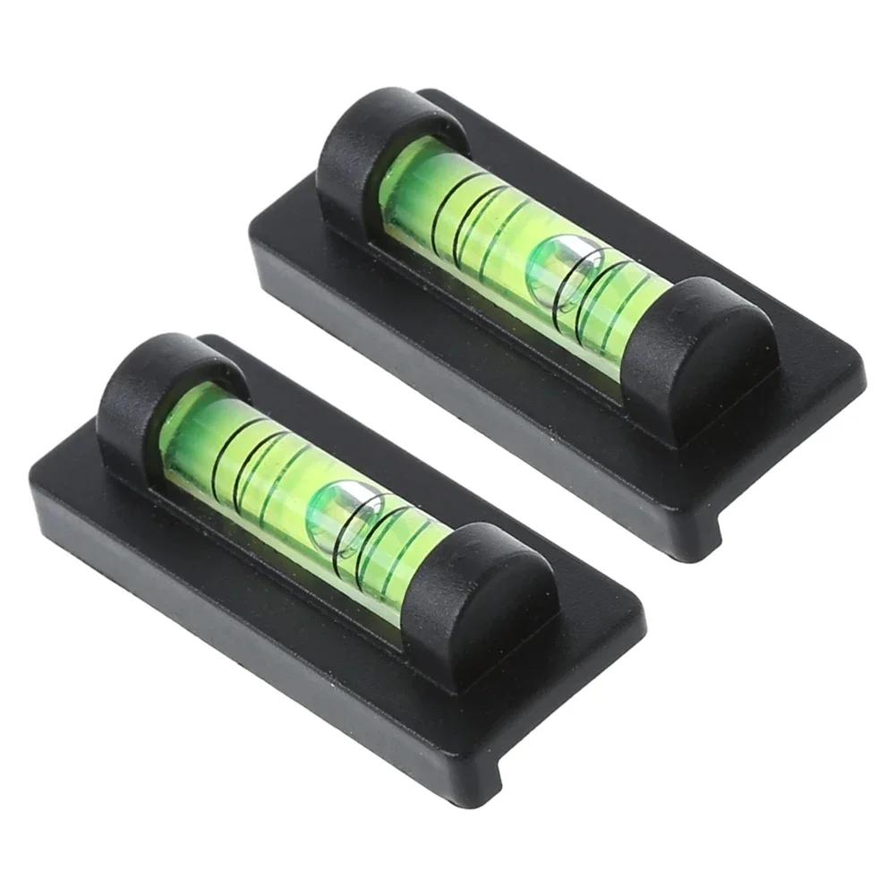 2/5x Liquid Level Indicator Mini Bubble For Spirit Level For Daily Leveling Bottom Magnetic Horizontal Bead Bracket Level Gauge