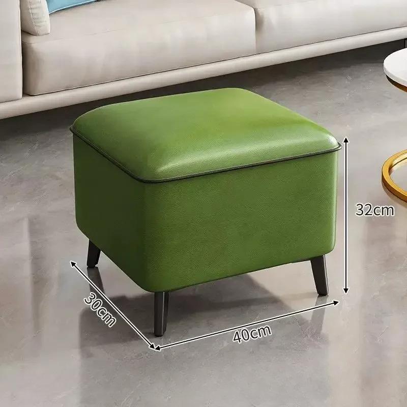 

Табурет Домашний Свет Роскошный Низкий Табурет Дверной Проем Обувь Сменные Табуреты Квадратный Табурет Гостиная Диван Боковая Скамья Кожаные Пуфы Пуф