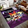 Custom The Powerpuff Girls Mat Personalized Name, Polyester Washable Indoor Entryway Rug, Gift for Christmas, Easter, Thanksgiving Day